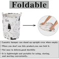 thumbnail image 2 of 19.7" Laundry Hamper, Foldable Storage Basket with Lightweight Carry Handles, Waterproof Round Cotton Linen, for Baby Products, Toys, Bedroom Basket, 2 of 5