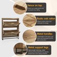 thumbnail image 5 of Vabches Farmhouse Shoe Storage Cabinet with 2 Flip Drawers & 1 Compartment, Hidden Narrow Shoe Rack Cabinet with Adjustable Shelves for Entryway, Hallway, 5 of 8