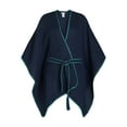 thumbnail image 5 of The Pioneer Woman Whipstitch Wrap Ruana with Belt Layering Piece, Navy Blazer Teal, 5 of 5