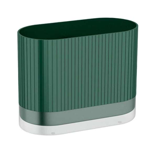 Countertop Silverware Holder, Silverware Caddy Organizer Holder for forks, Spoons, Knives, Cutlery Caddy with 2 Compartments(Green)