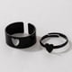 thumbnail image 2 of Juego de anillos abiertos para mujer y niña, joyería gótica, Vintage, Simple, Animal, mariposa, estrella, Luna, corazón, Punk, negro, pareja, 2 piezas, 2 of 4