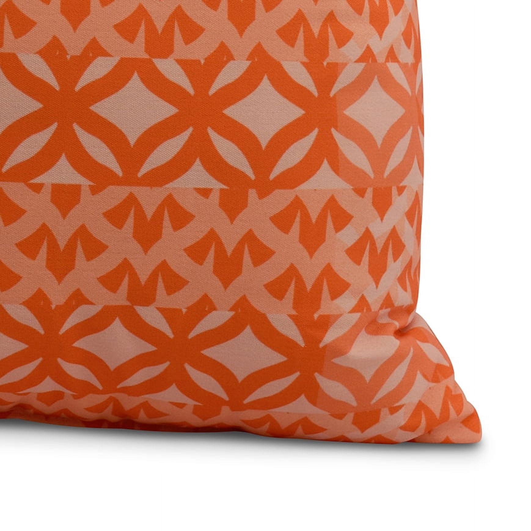 Simply Daisy, 26 x 26 inch, Greeko Simple, Geometric Print Pillow, Orange