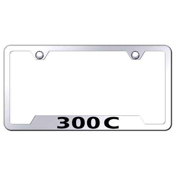 Chrysler 300C Laser Etched Logo Cut-Out License Plate Frame (Chrome)