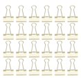 thumbnail image 1 of Binder Clips Metal Paper Clips For Office Multi-Purpose Document Fixing Cute Office Supplies Golden 3.00X2.70X2.50CM Construction 48Pcs, 1 of 5