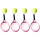 thumbnail image 1 of 4 conjuntos de mini bolas de tenis de tenis en miniatura y raquetas de tenis modelos de raqueta de tenis ornamental, 1 of 6