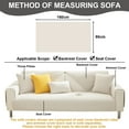 thumbnail image 2 of Eurhowing Sofa Cover for 1/2/3 Seater & L-Shape, Non-Slip Corduroy Stretch Couch Slipcover, Furniture Protector Mat Couch Cover for Kids/Pets (Beige White, 36''x63''), 2 of 8