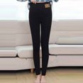 thumbnail image 5 of Fleece Lined Winter Leggings for Women High Waisted Soft Stretchy Warm Slim Tights Thick Thermal Velvet Pants, 5 of 8