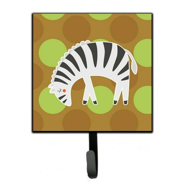 Carolines Treasures BB6787SH4 Zebra Leash or Key Holder Single Hook multicolor