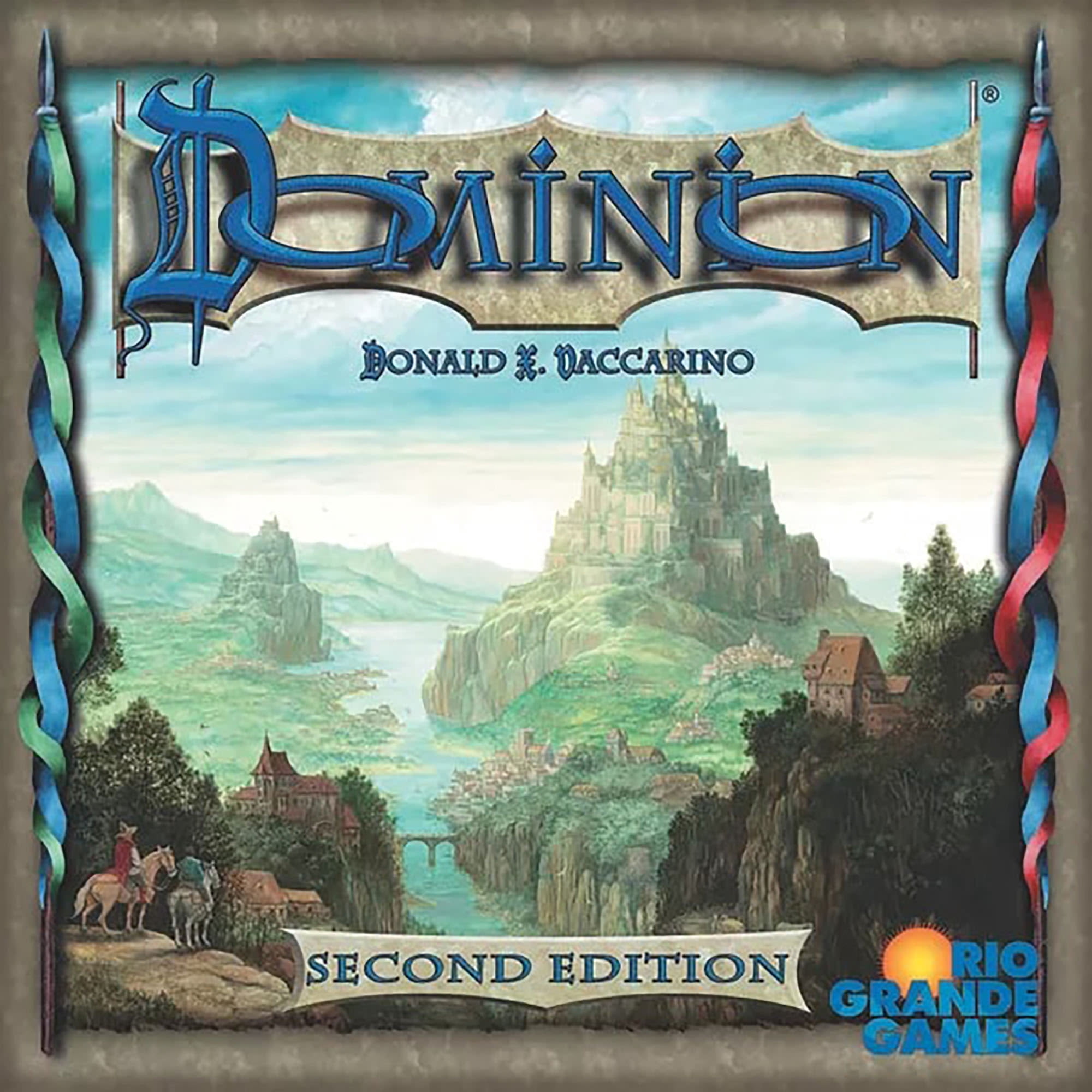 Rio Grande Games: Dominion - 2nd Edition Original Deck-Building Strategy Game, Updated Cards-Artwork-Streamlined Rules, Ages 14+, 2-4 Players, 30 Min