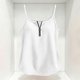 thumbnail image 5 of Neewe Women's Zipper V-Neck Sleeveless Summer Tops Business Casual Work Tunic Tank Tops Dressy Blouse Shirt, 5 of 8