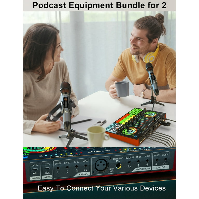 Podcast Equipment Bundle, tenlamp Studio XLR to 3.5mm Microphone with –  tenlamp store