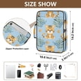 thumbnail image 3 of Haosy Accordion File Organizer Zipper Binder 500 Sheet 6-Tab Expanding File Folder Multi-Pocket 1.2 Inch 3 Ring Cute Baby Tigers and Leaf, 3 of 7
