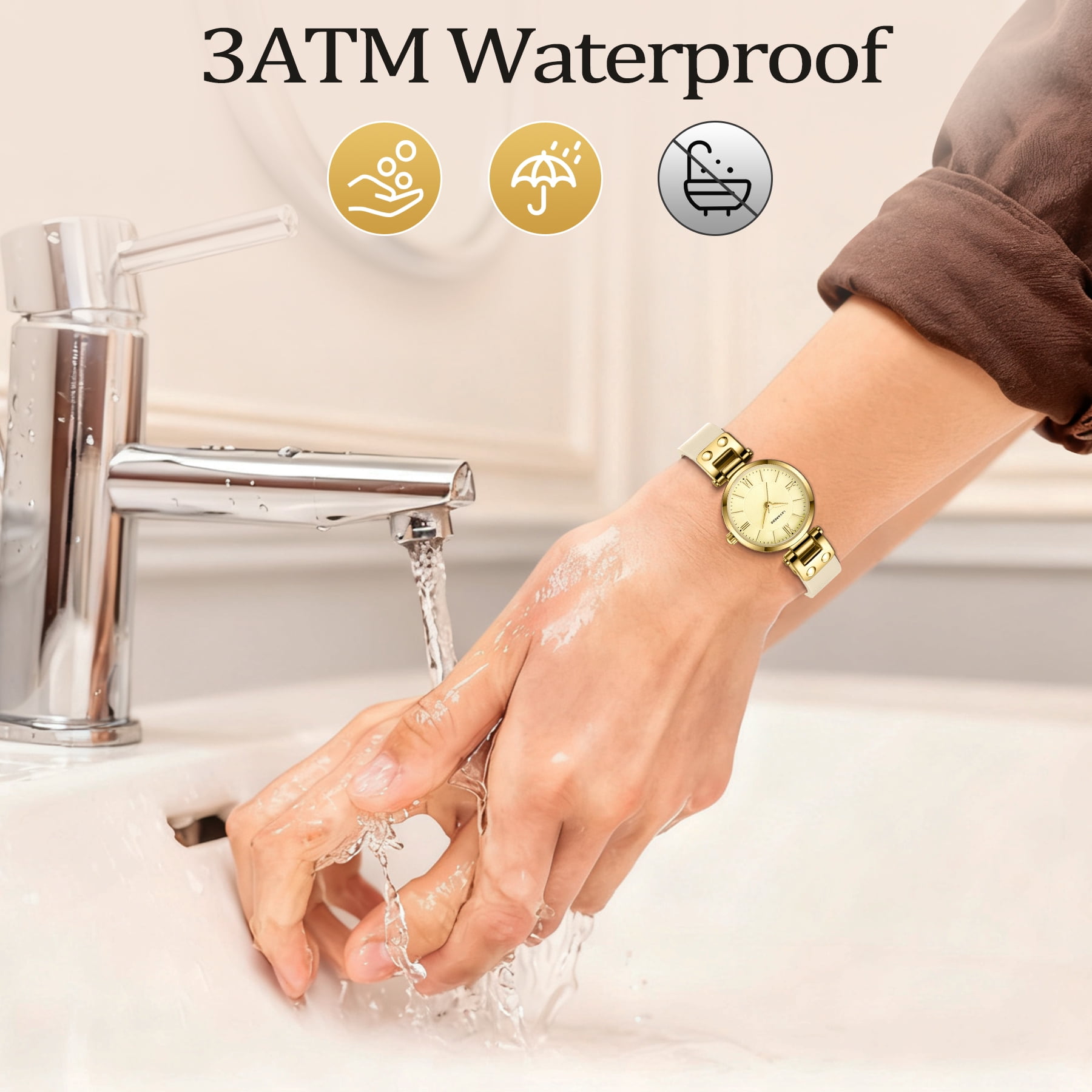 Elegant Women's Quartz Watch with Roman Numerals & Leather Strap - Perfect for Casual and Office Wear