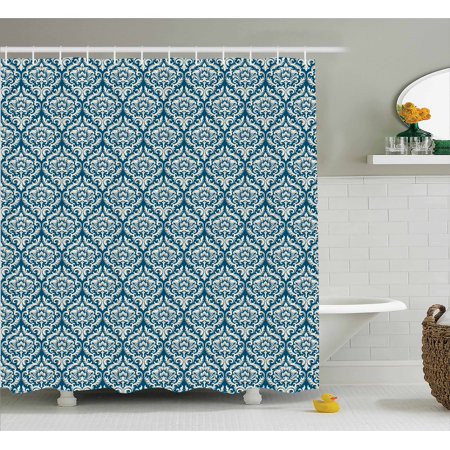Damask Shower Curtain Set Fl Ornamental Pattern Damask Shower Curtain Set Fl Ornamental Pattern Victorian Style Baroque Organic Motifs Stencil Art