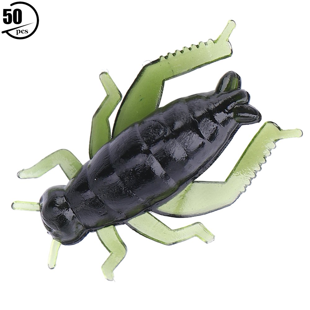 YLSHRF 50 pcs Fishing Baits Plastic Cricket, Lure Cricket, Fishing
