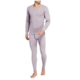 thumbnail image 4 of Chemises à Manches Longues pour Hommes Chemises à Manches Longues pour Hommes Coton Uni Coton Mince Col Rond Manches Longues sous-Vêtements Pantalon Ensemble, 4 of 8