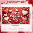 thumbnail image 2 of Red Roses Valentine's Day Banner Heart Shapes Love Display Romantic Gift Boxes Romantic Backdrop for Valentine's Party Romantic Date Indoor Decoration, 2 of 9