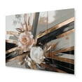 thumbnail image 2 of Designart "Linear Floral Elegance Rose Gold III" Floral Metal Art Living Room, 2 of 5
