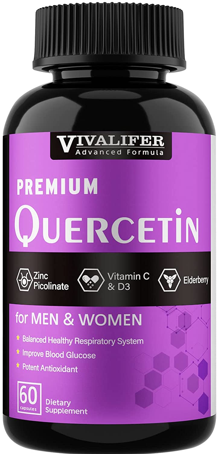 Quercetin, 1200mg Immune Supplement and Zinc Quercetin Vitamins