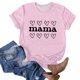 thumbnail image 4 of Tops Cortos para Mujeres Retro Impreso Cuello Redondo Manga Corta, Camiseta Casual para Uso Diario Y de Fiesta, 4 of 4