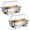 3*1/3 gastronorm pan, variant on 2-Pack Electric Roll Top Chafing Dish Buffet Set, 9 Qt Stainless Steel Food Warmer Server - Clear PC Lid - 400W Adjustable Thermostat 86–200°F - Full Size Pan - 1 x 1/1 Gastronorm Pan