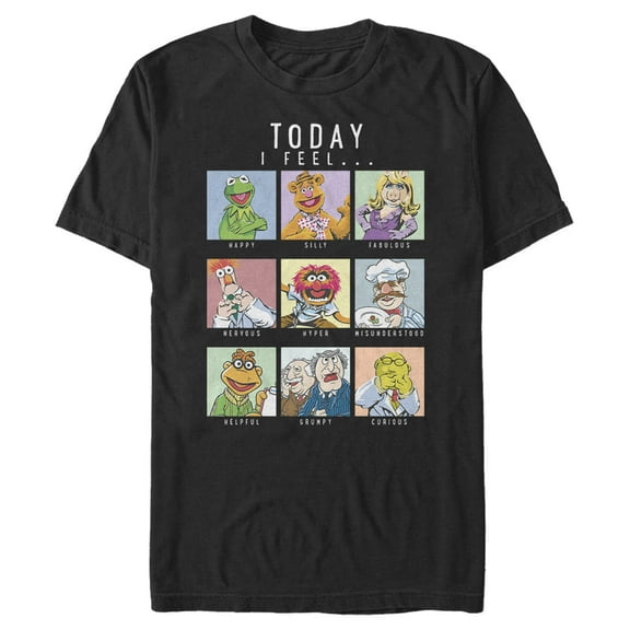 Men's The Muppets Mood Chart Graphic Tee Black Medium