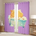 thumbnail image 2 of Erosebridal Cartoon Capybara Bubble Bath Curtains Pack of 2 (42x84 Each) For Kids,Kawaii Animal Curtains Blackout For Children Boys Girls,Ultra Soft Home Decor, 2 of 6