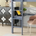 thumbnail image 6 of Harper & Bright Designs Twin Size Loft Bed with Built-in Desk, Wooden High Loft Bed with Ladder and Guardrails, Grey, 6 of 10