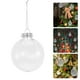 thumbnail image 3 of 6 adornos navideños de plástico, esferas planas de 8 cm, rellenables, para colgar en el árbol de Navidad. Disco plano para manualidades, decoración navideña y bodas. Transparentes., 3 of 8
