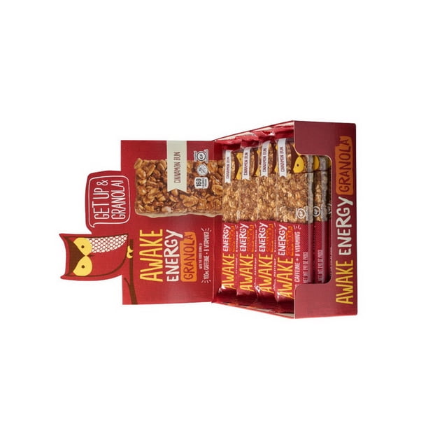 (Price/case)Awake Chocolate 00559U Awake 1.41Oz Energy Granola Bars 4 X