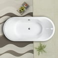 thumbnail image 2 of Vanity Art 67" x 32" Acrylic Freestanding Bathtub Contemporary Soaking Tub with Overflow and Pop-Up Drain, VA6804, 2 of 5