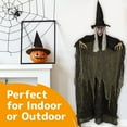 thumbnail image 5 of Prextex Creepy Looking 6 Feet Witch Halloween Decorations with Glowing Eyes, 5 of 7
