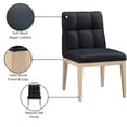 thumbnail image 2 of Meridian Furniture Adrian Black Vegan Leather Dining Side Chair, Set of 2, 2 of 9