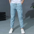 thumbnail image 4 of Gibobby Boys Pants Little Sweatpants Hiking Cargo Pants Little Baby Boys 12 Months 2T 3T 4T 5T Quick Dry Joggers Kids Pull On Toddler Jogger Pants(4-5 Years,Light Blue), 4 of 8