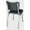 Black/White, variant on V-Back Diner Chair with Stripe with 1" Pulled Seat-Color:Royal Blue/White