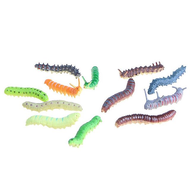 12 X gusano realista insecto falso juguete educativo truco plástico