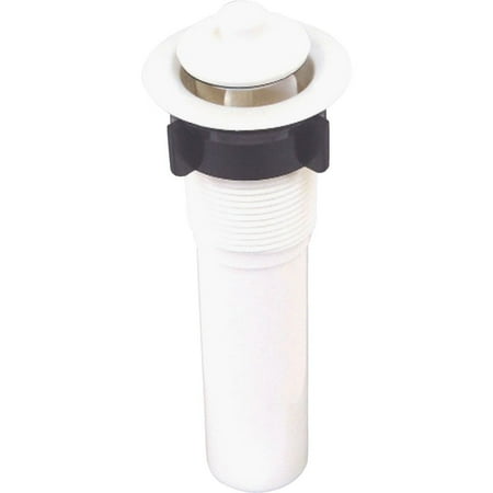 

United States Hardware-United States Hardware 1-1/4 In. White Plastic Bathroom Sink Drain for Mobile Homes