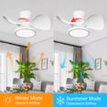 thumbnail image 4 of Ventilador de techo ocioc de 22" con luz LED silenciosa y control remoto, 4 of 8