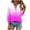 Pink, variant on Sakmal V-Neck Women's T-Shirts Button Relaxed Fit Gradient 3/4 Sleeve Tops Summer Casual T-Shirts Womens Tops