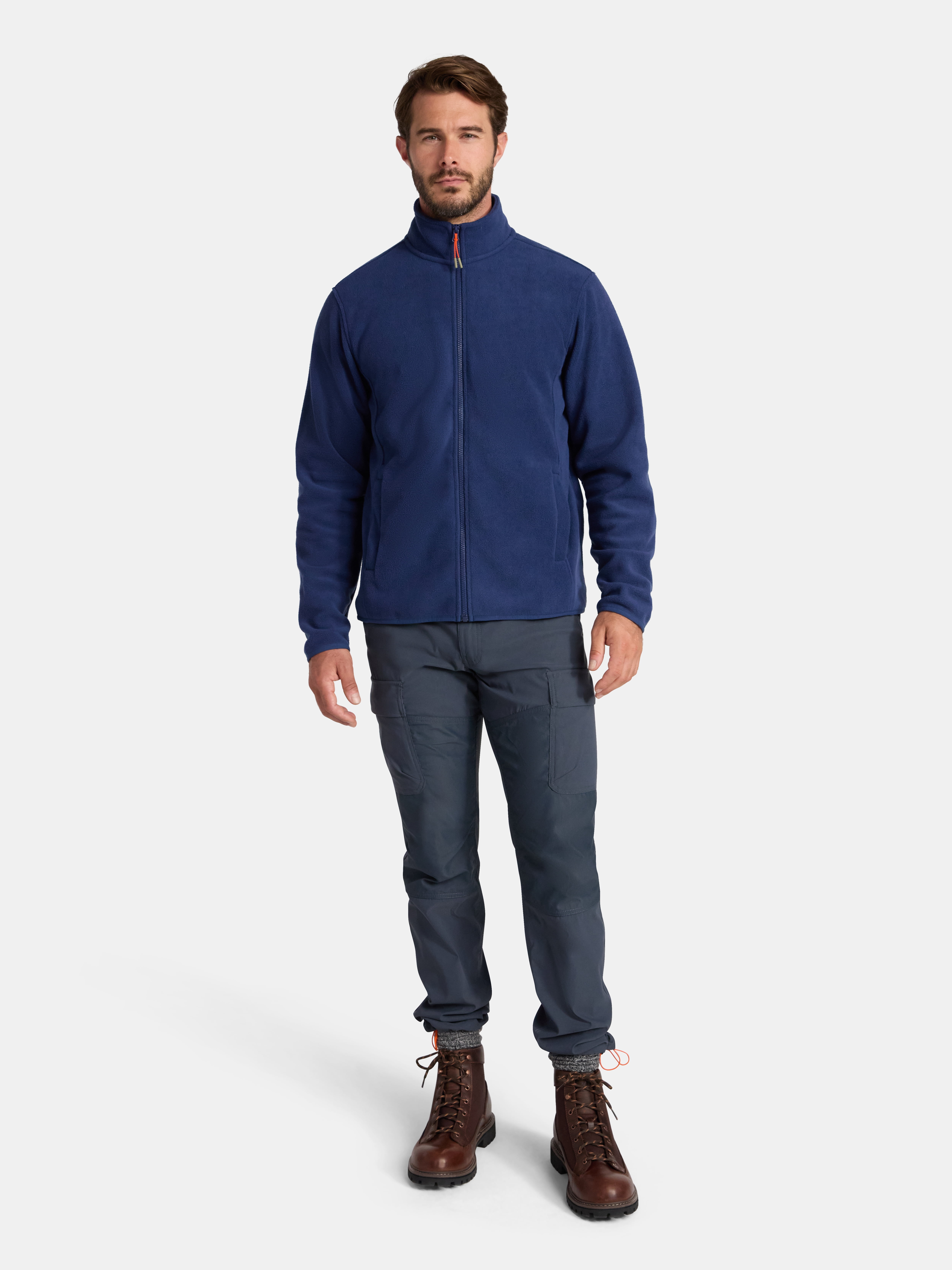 Ozark Trail Men's and Big Men's Fleece Zip-Front Jacket, Sizes S-3XL
