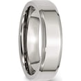 thumbnail image 4 of Stainless Steel Polished 6mm Beveled Edge Band (Size 10.5) Made In China sr12-10.5, 4 of 5