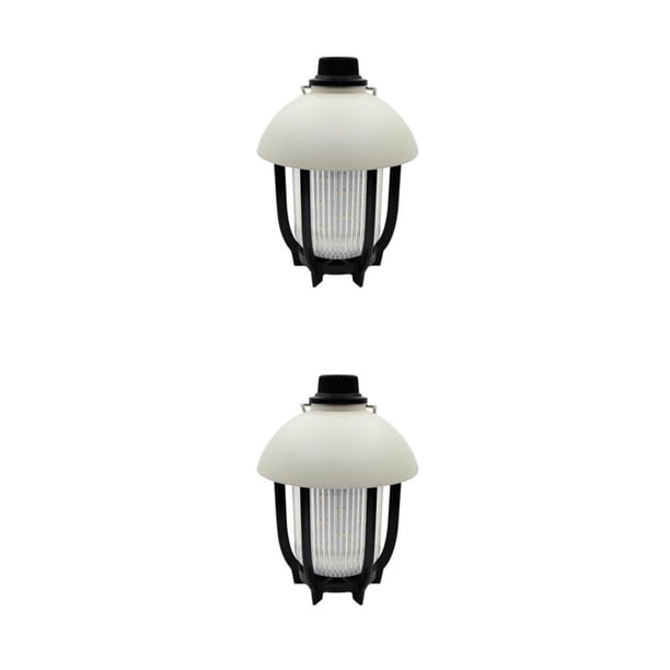 Toystoory Camping LED USB 1200mAh Carpa Luz Linterna Camino impermeable Jardín Ciclismo Césped Decoraciones colgantes Blanco Blanco 2piezas