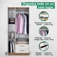 thumbnail image 4 of Ropero Closet Moderno 3 Puertas Blanco Y Cafe Recamara Hogar cafe 3 beige 3, 4 of 9