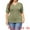 Grass Green, variant on Women Plus Size Tops V Neck Short Sleeve Pullover Knitted Casual Blouses White 1X
