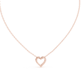 thumbnail image 4 of Zuwelria Certified Moissanite Diamond Heart Pendant | 0.24 Ct Beautiful Round Cut Diamond Pendant Necklace with Chain for Women | 18K Rose Gold over Silver, 4 of 7