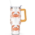 thumbnail image 2 of 40 OZ Cute Crab Marine Adorable Travel Mug Gifts for Women Men Birthday Travel Cup Gifts for Boyfriend Insulated Stainless Steel Water Bottle with Handle, 2 of 7