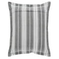 thumbnail image 3 of Olivia Gray PWT01617 20 x 20 in. Tyson Striped Cotton Pillow, Charcoal, 3 of 4