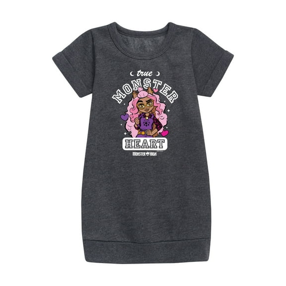 Monster High - True Monster At Heart - Toddler & Youth Girls Fleece Dress