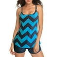 thumbnail image 1 of Womens Suits Two Pieces Strappy Floral Print Top High Waist Bottom Tankini Sets Flowy Beach Swimwear, 1 of 6