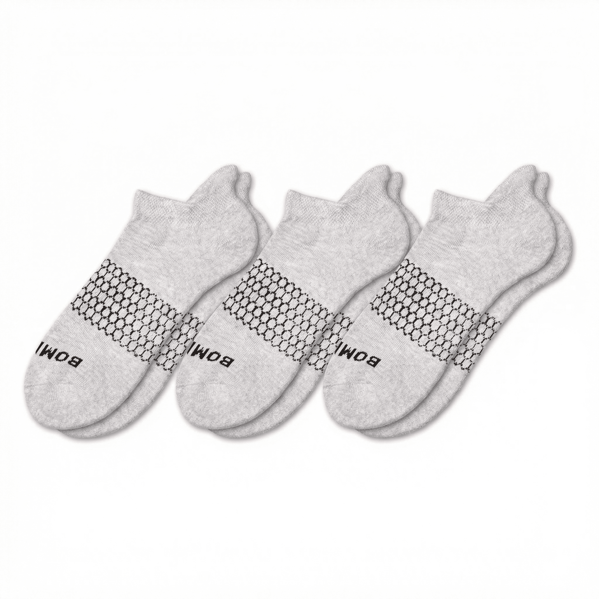 3 Pack Original's Grey Ankle Socks Size Large